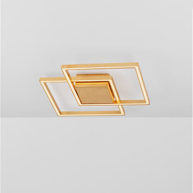 Nova Luce Bilbao LED-plafondlamp, goudkleurig