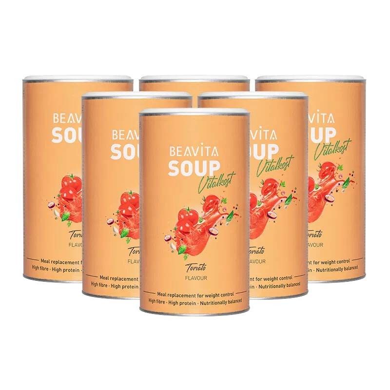 6 x Beavita Vitalkost Plus, Tomatensuppe 6x540 g Pulver
