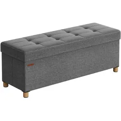 Songmics, Sitzbank, Sitztruhe Ottomane 110 x 40 cm, Grau, Tiefe (110 cm)