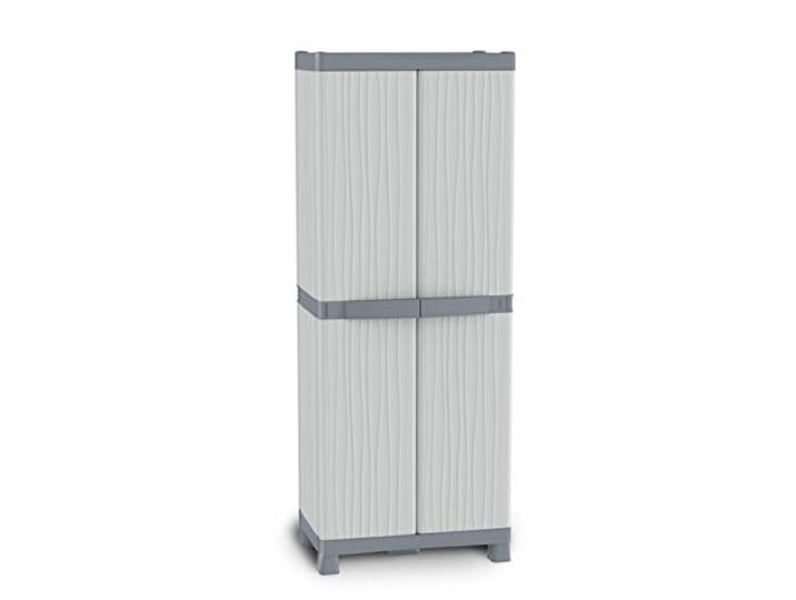 Terry, Base 2700 Uw, Schrank mit zwei Türen, 4 Einlegeböden, 2 Einhängekörben, für innen und außen - 70x43,8x181,8 cm