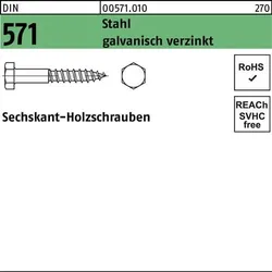 Sechskantholzschraube DIN 571 20x 110 Stahl galv.verz. 25 Stück