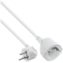 InLine, Verlängerungskabel, Strom-Verlängerung Schutzkontakt Stecker gewinkelt / Buchse (10 m, CEE 7/3)