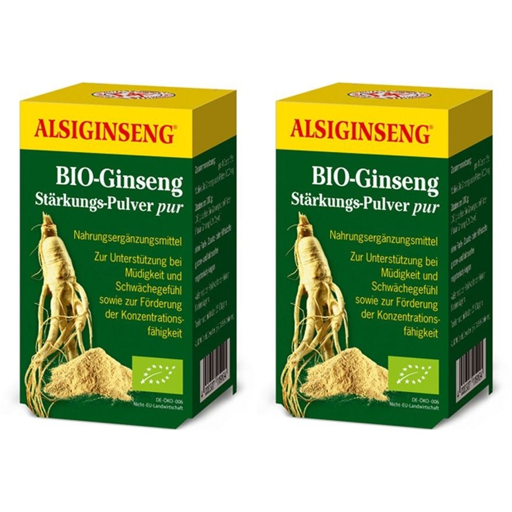 Alsiginseng Staerkungs PUL Bio 2x 2x30 g Pulver