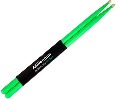 Millenium H5A Hickory Sticks Neon Green Neon Green