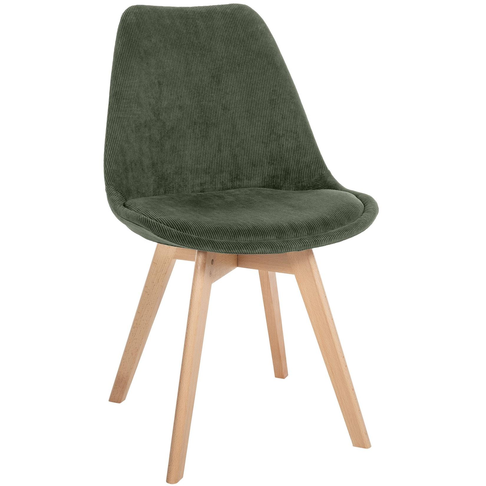 CLP Stuhl Linares Cord - Farbe: grün, Material: Cord