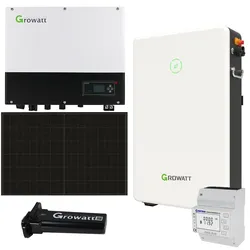 Growatt SPH3000TL BL-UP 3kWp PV Komplettanlage mit Glas Glas Modulen und 6,5 kWh Solarspeicher