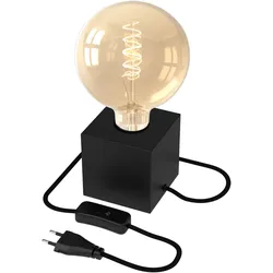 Calex | Tischleuchte | E27 Fassung | Mit Schalter | Max. 1x40W | Mattschwarz | 1,8M Kabel