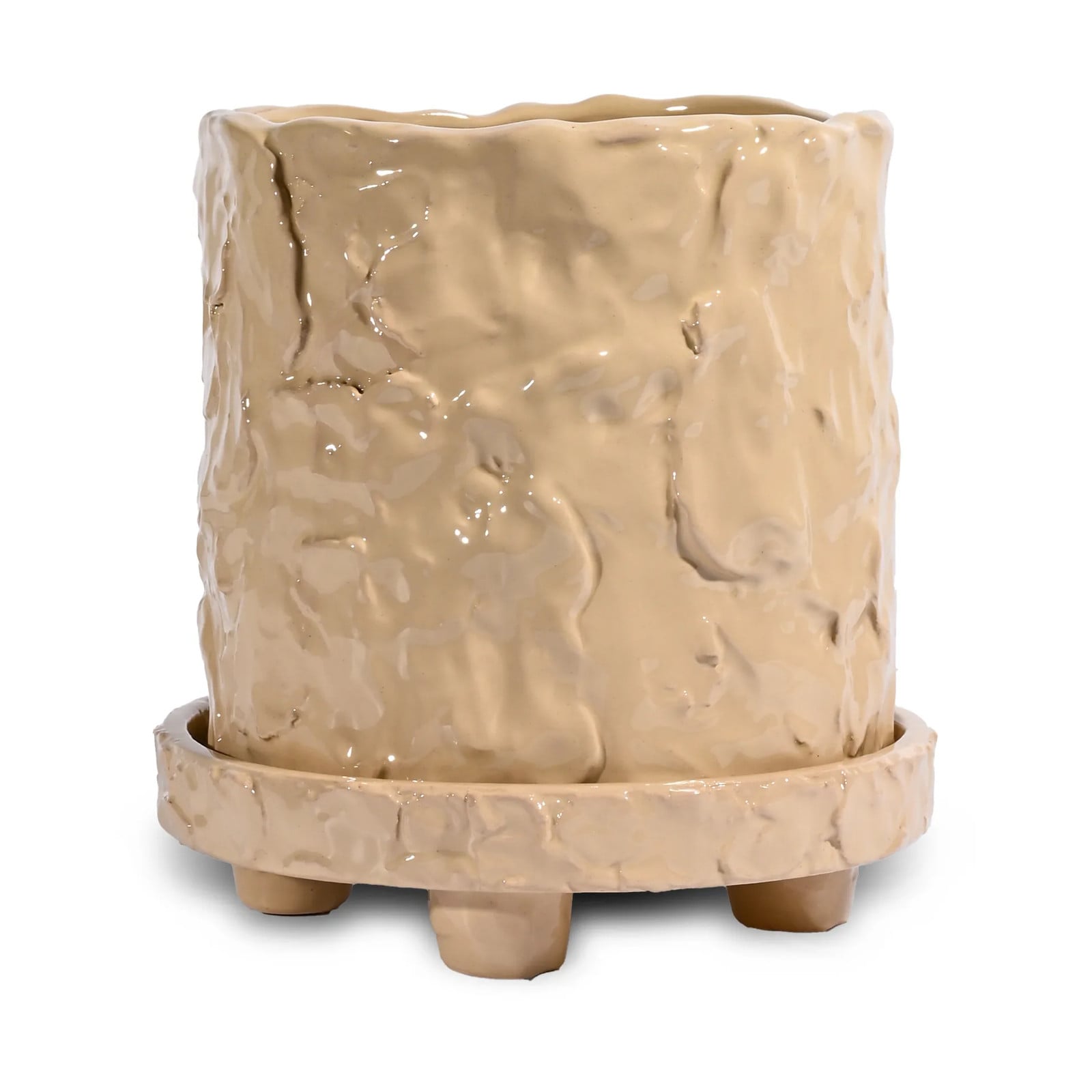 Byon Muddy pot S tabletop beige Ø17,5 cm