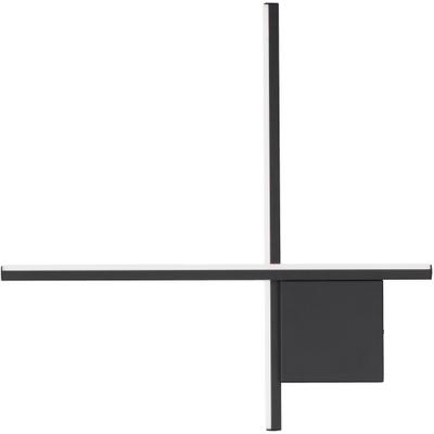 NOVA LUCE Wandleuchte "CROSS", schwarz-weiß (schwarz), 2, H: 50cm, 1 Stk., Leuchten, Wandleuchte