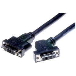 Lyndahl DVI Anschlusskabel DVI-I 24+5pol. Buchse, DVI-I 24+5pol. Buchse 0.2 m Schwarz LKPK004 Buchse 90° gewinkelt DVI-Kabel