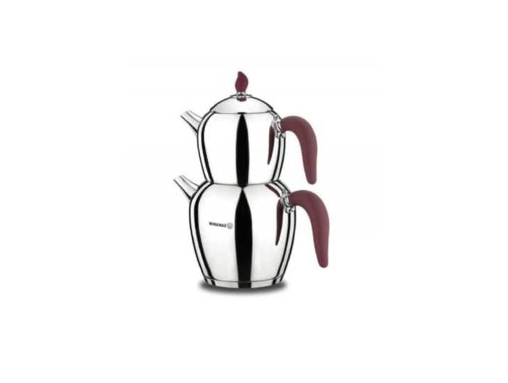 Korkmaz Teekanne Teekocher 3.4 Liter Rot Chrom Induktion A215-01 Sehnaz Caydanlik