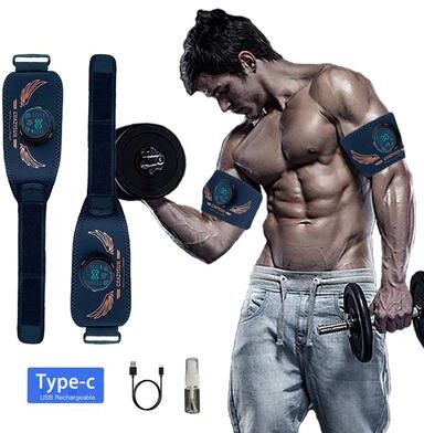 Healfit Counter EMS Muscle Stimulator, Smart Muscle Toner, Arm Shaping Trainer, USB Recharge, Weight Loss Massager, Home Gym Fitness EMS Muscle Stimulator, Smart Muscle Toner, Arm Shaping Trainer, USB Recharge, Weight Loss Massager, Home Gym Fitness