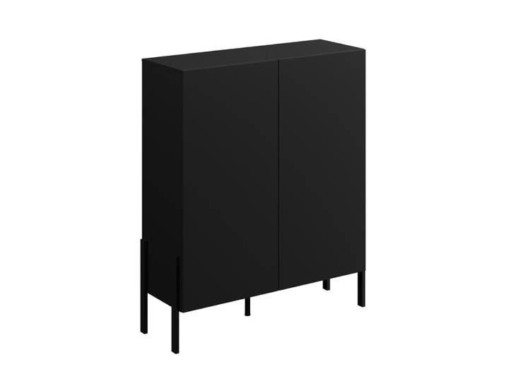 Buffet haut 2 portes panneaux mélaminés noir