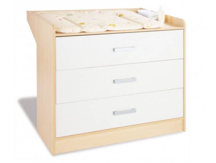 bv-vertrieb Wickelkommode Wickelkommode Wickeltisch ahorn-creme-farbig