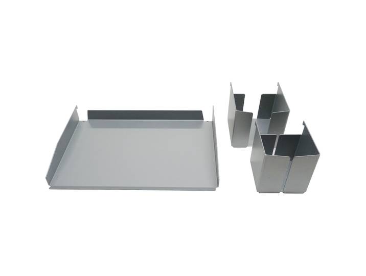 Schreibtischorganizer Office Zubehör silber Metall
