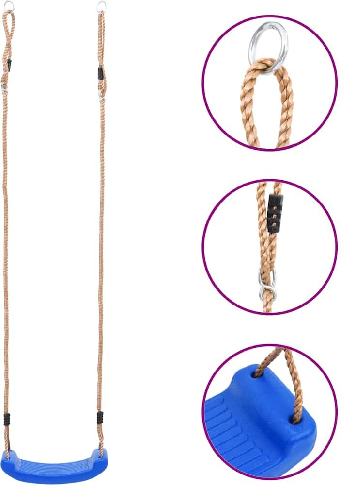 vidaXL Siège de balançoire pour enfants Bleu