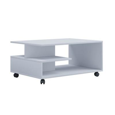 Holz Sofatisch Couchtisch Rollen rollbar Stango L