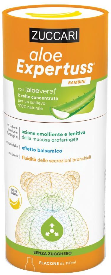 ZUCCARI Srl Zuccari Aloe Expertuss Bambini Ciliegia 150 ml - Sciroppo per Tosse Pediatrico
