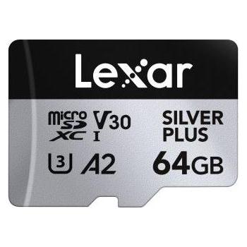 Lexar Professional Silver Plus 2-Pack (64 GB, MicroDrive, microSDXC, U3, UHS-I) (LMSSIPL064G-B2ANG)