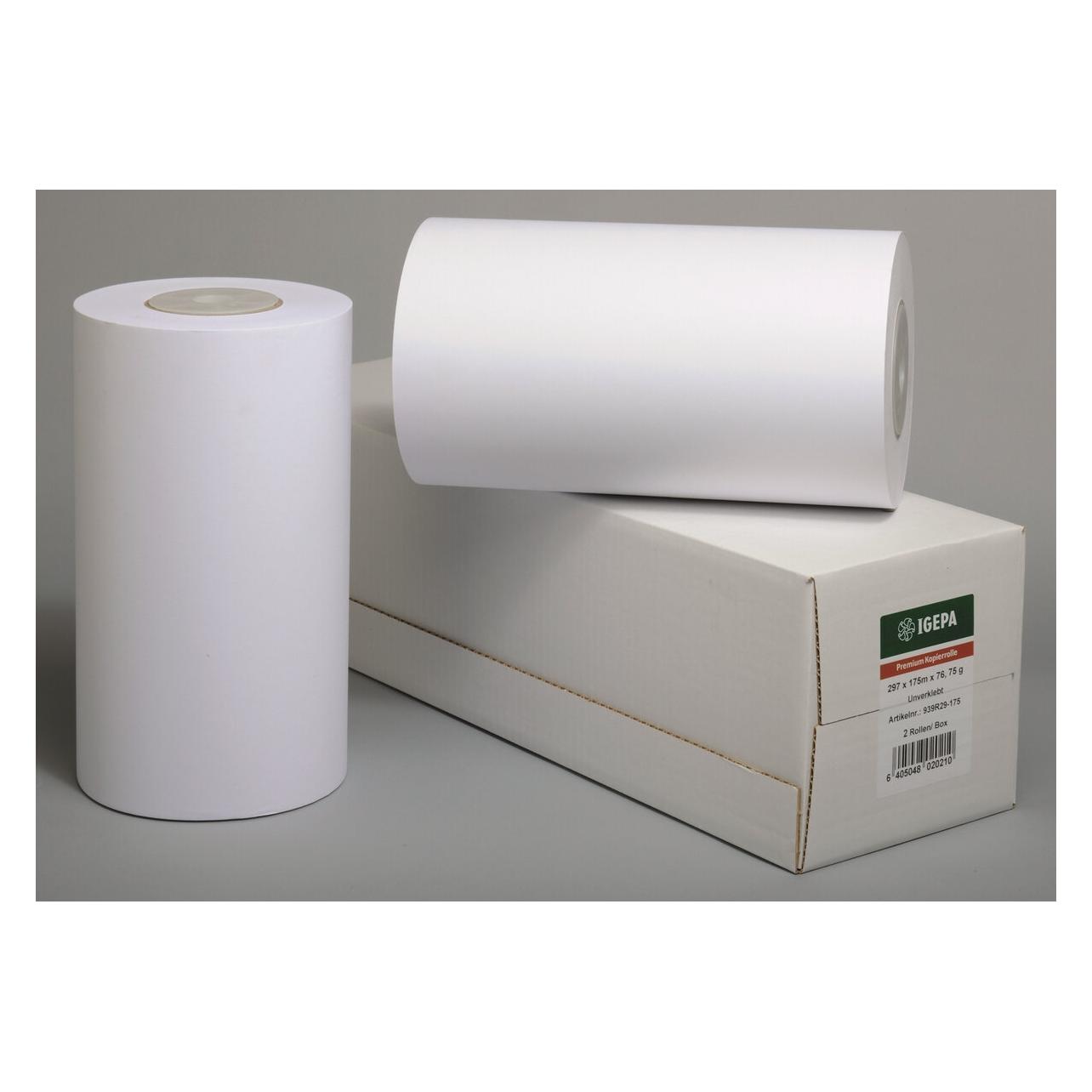 Igepa Plotterpapier 594mmx175m 75g weiss (75 g/m², 59.40 cm) (93958R59-175)