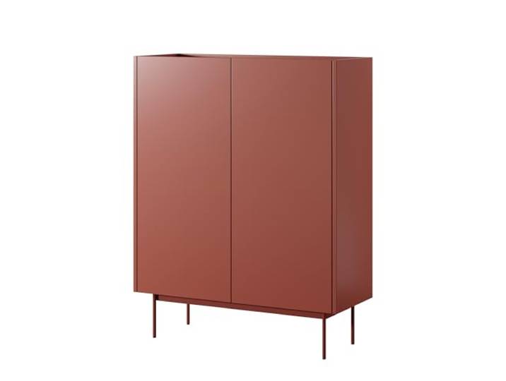Kommode KELOWNA KD97 Rot/Eiche 97x122x37 cm Kommode Kelowna KD97 - Rot, Eiche - Breite 97 cm, Höhe 122 cm, Tiefe 37 cm