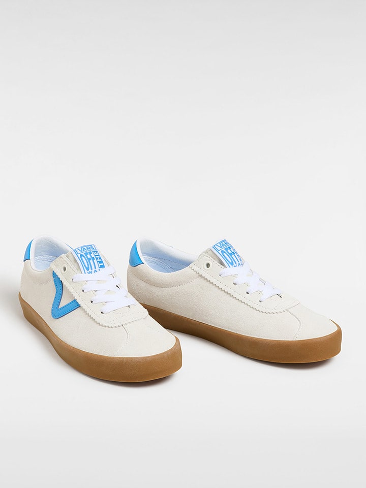 Vans Leder-Sneakers ''Sport Low'' in Creme/ Hellblau - 35