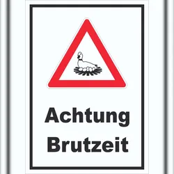 HB-Druck Achtung Brutzeit Schild A0 (841x1189mm)