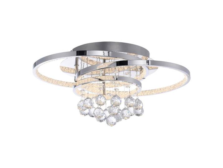 Led-Deckenleuchte Rotazo, Chromfarben, Metall, Glas, 33x22x45 cm, 3 Helligkeitsstufen, Lampen & Leuchten, LED Beleuchtung, LED-Deckenleuchten