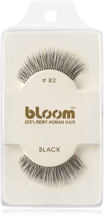 Bloom Natural stick-on eyelashes from human hair No. 82 (Black) 1 cm