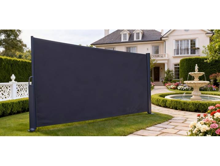 Seitenmarkise KONIFERA Sitges , schwarz (anthrazit), B:400cm H:160cm, Polyester, Markisen, Seitenmarkise, wetterfest + Privatsphäre + Schutz gegen Wind & Sonne, Topseller