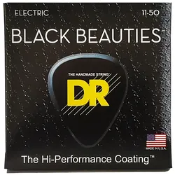 DR Strings Black Beauties BKE-11 Heavy .011-.050 - Saiten E-Gitarre