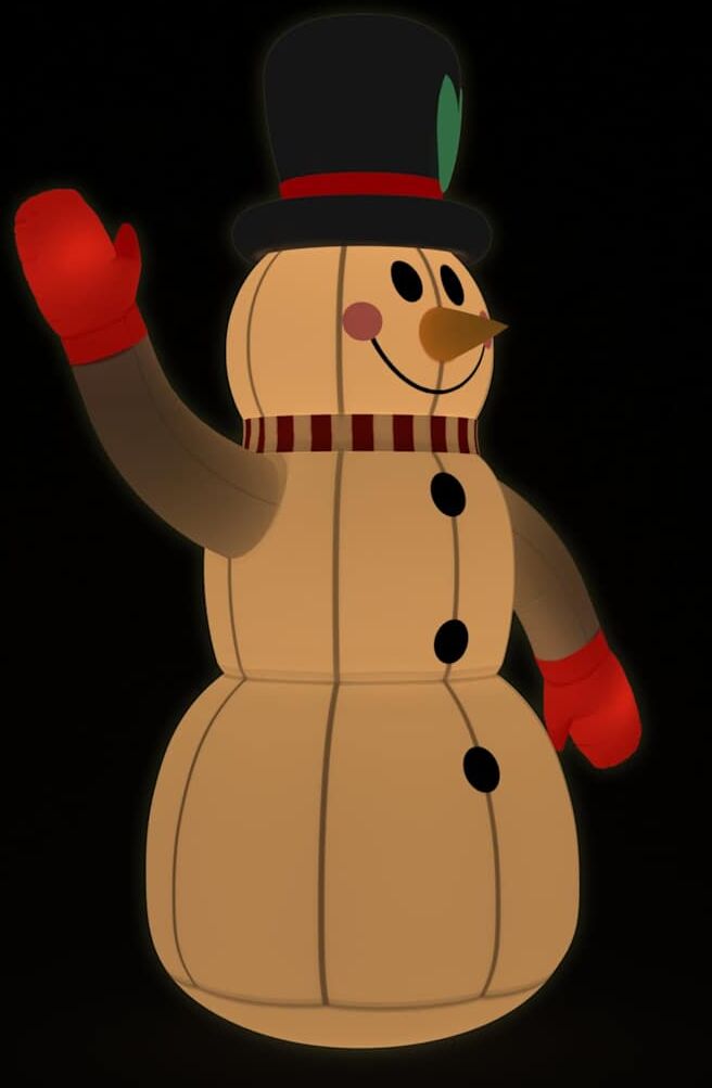 vidaXL Bonhomme de neige gonflable  avec LEDs 240 cm