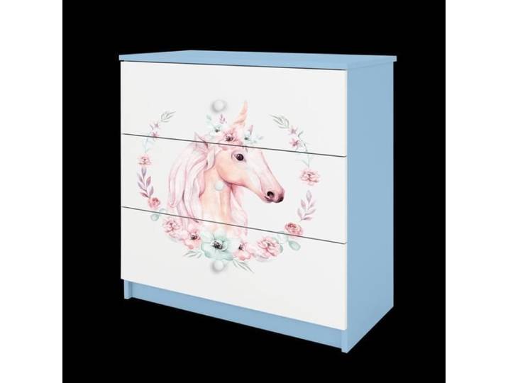 Commode enfant Kocot Kids babydreams cheval bleu - 5903282060272 - Bois - Panneaux de particules - 3 tiroirs