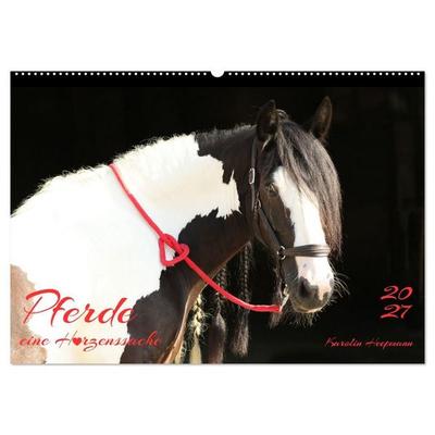Pferde - eine Herzenssache (Wandkalender 2027 DIN A2 quer), CALVENDO Monatskalender