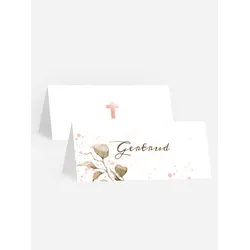 Tischkarten Konfirmation selbst gestalten mit Spruch und Fotos im Onlinedesigner bei Meine-Kartenmanufaktur.de