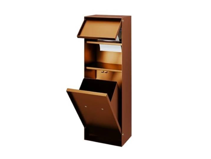 YDHFCD Wandnische Einbau Versteckter Muelleimer Bad Aufbewahrung Wandmontage, Klappdeckel, Edelstahl, platzsparend, leicht zu reinigen(Style 2)