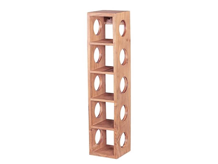 Range-bouteilles Verniolle Acacia massif lasuré Marron 15 x 70 x 15cm