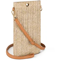 moex Handytasche zum Umhängen minimalistischer Stroh Look – Palm Pouch