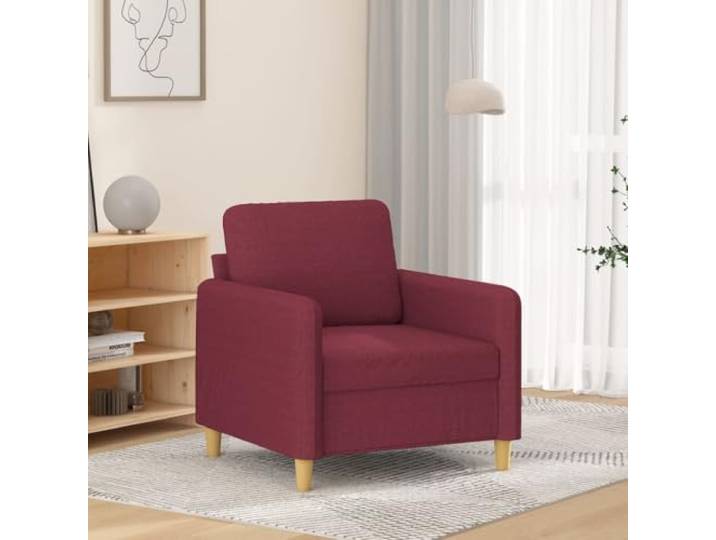 HEFZGDB Weinroter Sessel 60 cm Stoffbezug Modernes Design mit robuster Metallkonstruktion und atmungsaktivem Bezug für optimalen Komfort und Langlebigkeit