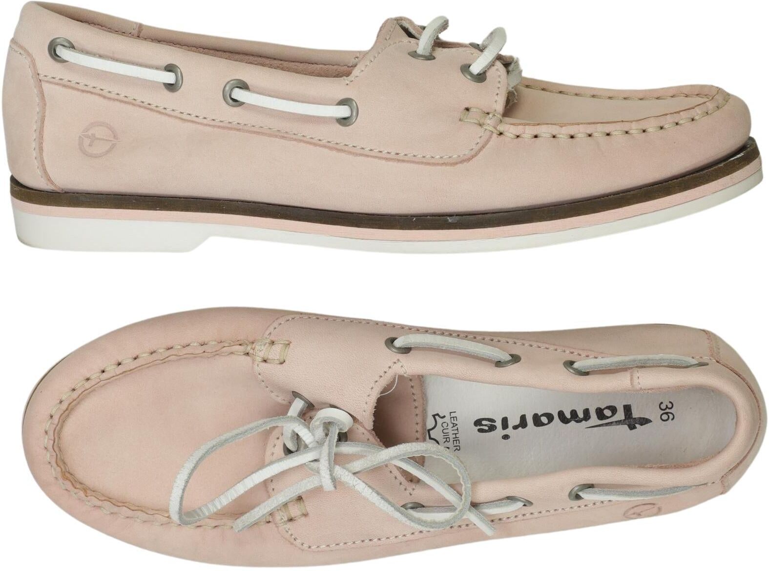 Tamaris Damen Halbschuh, Pink, Gr. EU 36, Leder - Second Hand