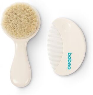 Baboo Baby Hair Brush and Comb Set conjunto para cabelo para bebés 0+ Beige 2 un.. Baby Hair Brush and Comb Set