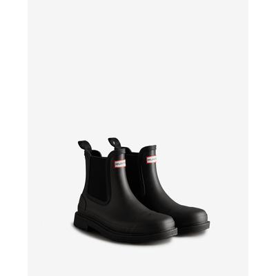 Gummistiefel HUNTER "CHELSEA COMMANDO BOOT", Damen, Gr. 36, Synthetik, schwarz, Schuhe Gummistiefel, wasserdicht