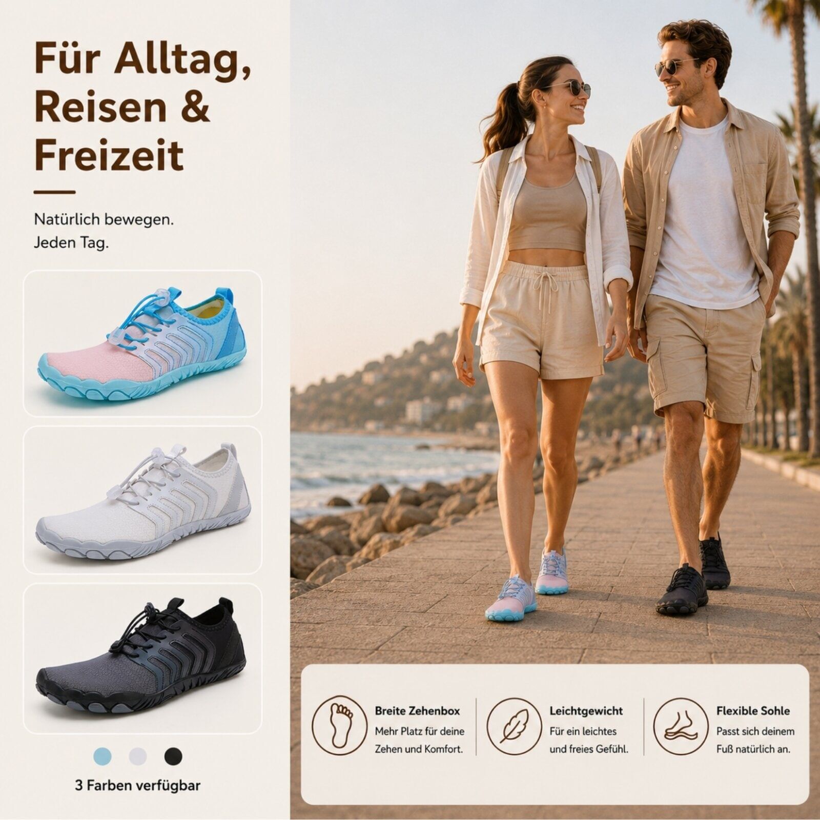 Barfußschuh DOTALES "Flexstep Barfußschuhe Damen & Herren Barfußschuhe", Damen, Gr. 37, Normalschaft, rosa, Polyester, Polyurethan, Textil, Basic, Schuhe Barfußschuh, Minimalschuhe