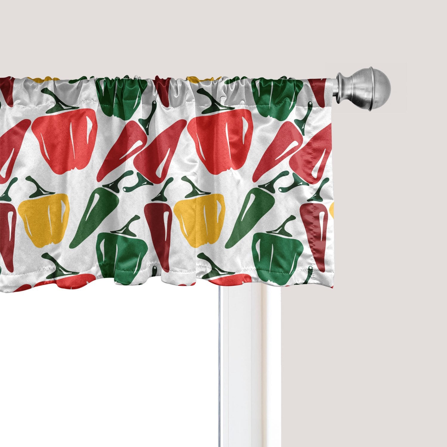ABAKUHAUS Set van 2 Pepers Gordijnvalletjes, Bordeaux, 137 x 30 cm