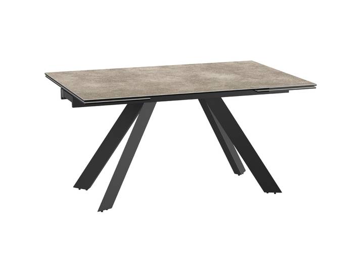 Tisch Taigo Keramik/Edelstahl grau B 100 T 150 cm