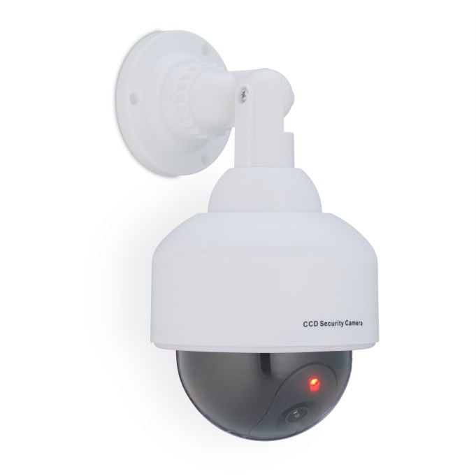 Relaxdays Set van 2 Witte Dummy Dome Camera's met Knipperend LED-licht voor Binnen en Buiten