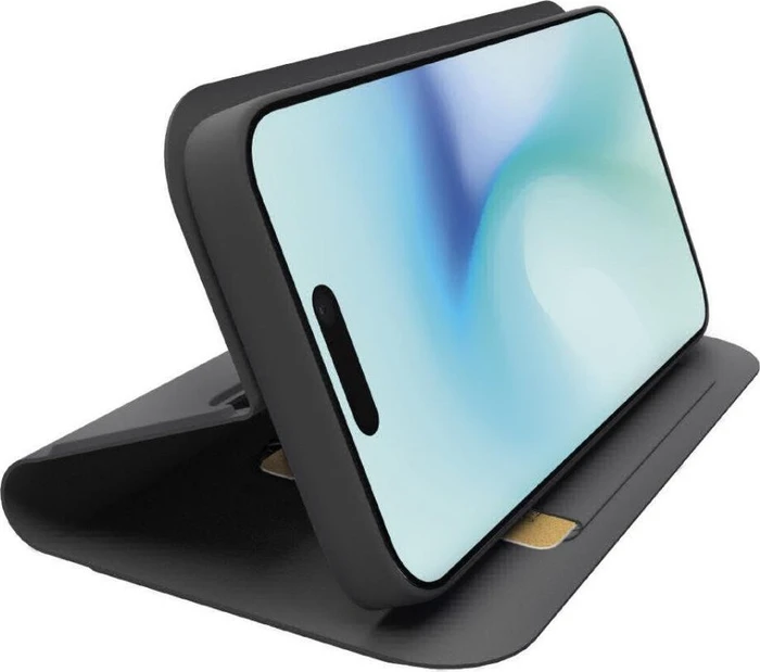 SBS Wallet Stand Case in PU for iPhone 16 Pro, black