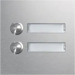Elcom 5810122 CZM-120 Rund-Taster Modul mit LED-Namensschild 2/1 EB Edelstahl matt MODESTA