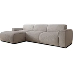 ECKSOFA L Form Didim mini Creme 310/165/78 cm – stilvolle kleine Eckcouch L