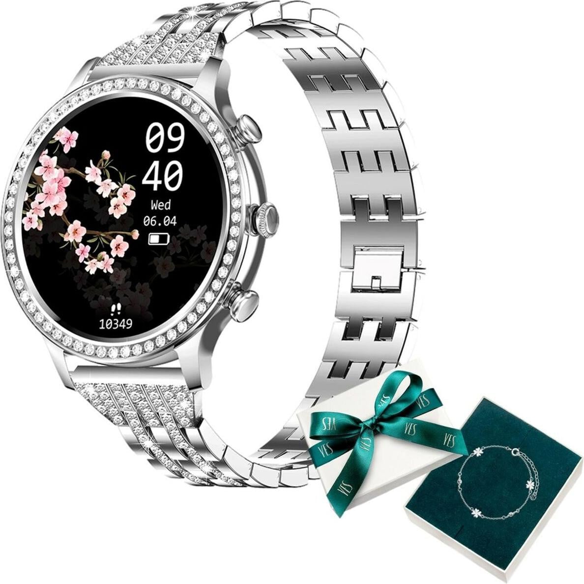 Smartwatch Manta SWD01SL, zilverkleurig, 1,32 inch
